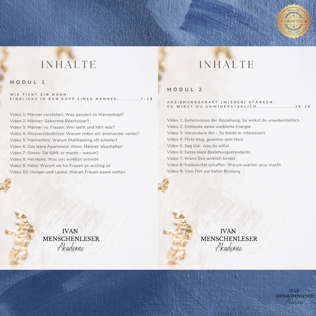 Online Kurs mit umfangreichem Workbook (70 Seiten): "Männer verstehen"